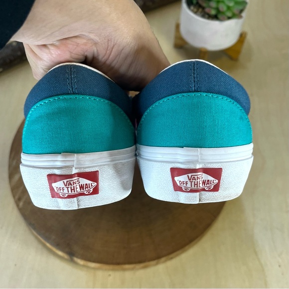 *Vans | Multi Color Blue Print Classic Slip-On Sneaker SN 721454 Size 8.5M/10L - Picture 10 of 16